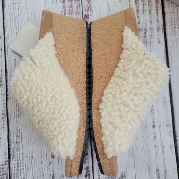 Papillio by Birkenstock Namica Teddy Eggshell Shearling Mules Slides NEW - Picture 11 of 14